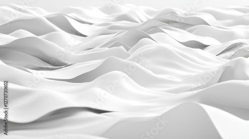 Realistic 3D seamless water waves pattern, white highlights shimmering on a crystal-clear lake surface.