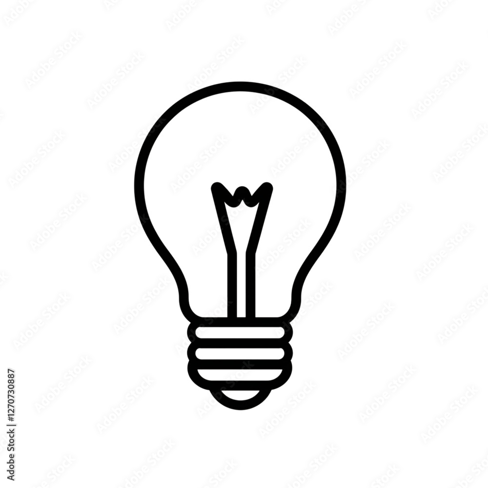 Light bulb icon representing innovation and ideas Light bulb icon representing innovation and ideas