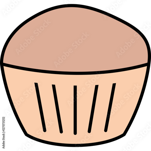 Chocolate Muffin Vector Icon