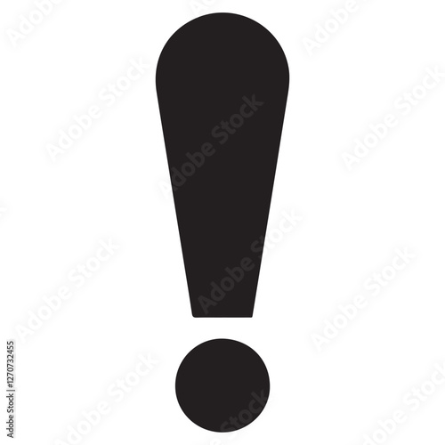 High Resolution Exclamation Point Symbol Vector Graphic for Emphasis Needs