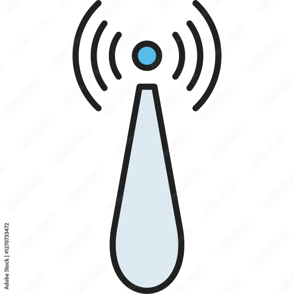 Non Ionizing Radiation Vector Icon Non Ionizing Radiation Vector Icon