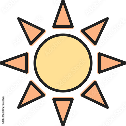 UV Radiation Vector Icon