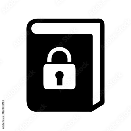 Secured Book Icon Digital Data Protection Privacy Confidentiality