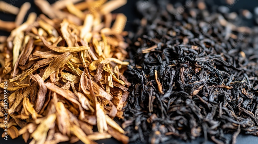 Aromatic mix of dried herbs and spices for culinary and medicinal uses Aromatic mix of dried herbs and spices for culinary and medicinal uses