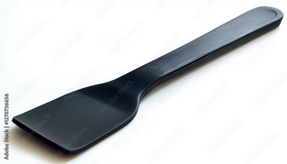 Fototapeta premium Black Silicone Spatula for Cooking and Baking on White Background