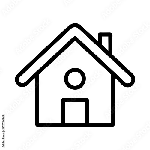 Simple House Icon Outline Drawing Home Sweet Home Residential Building