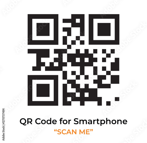 QR code sample vector illustration.