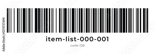 Barcode on white background. Vector illustration