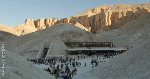 Panorama of the Valley of the Kings in Luxor, Egypt