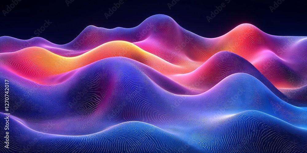 Obraz premium Abstract colorful digital landscape