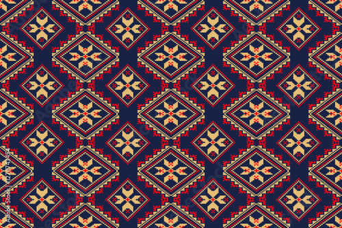 Aztec ethnic pattern Geometric pattern tribal. Border decoration. Design for background wallpaper vector illustration textile fabric clothing carpet embroidery.  