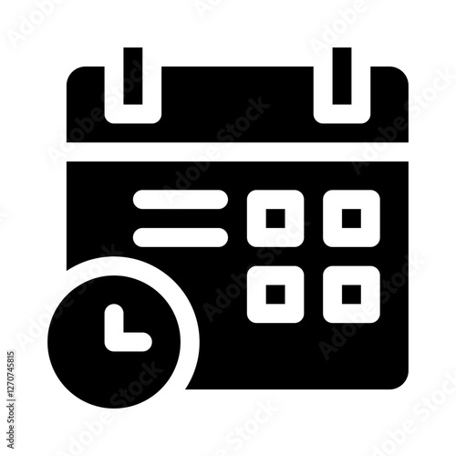 Office calendar glyph icon