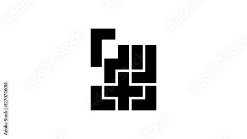 logic symbol, black isolated silhouette