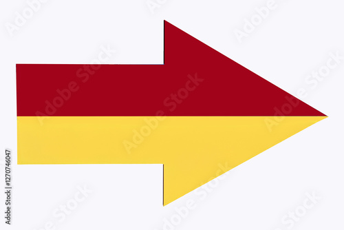 Red yellow arrow right