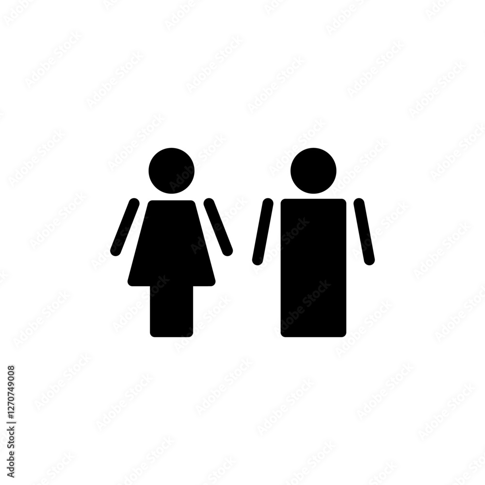 Man and woman icon vector illustration. male and female sign and symbol. Girls and boys Man and woman icon vector illustration. male and female sign and symbol. Girls and boys