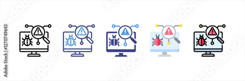Malware Multistyle Icon Set