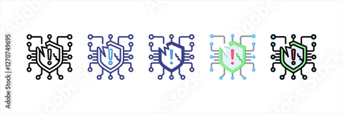 Vulnerability Multistyle Icon Set