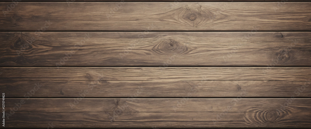 Fototapeta premium Brown wood with a pronounced grain texture, creating a rustic, natural pattern.