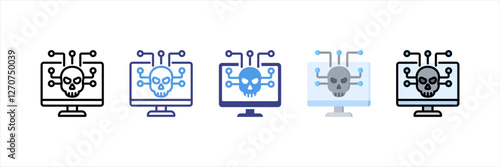 Cybercrime Multistyle Icon Set