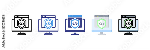 Software Developer Multistyle Icon Set