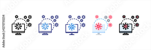 Virus Multistyle Icon Set