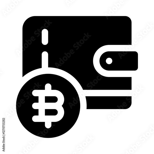 Bitcoin wallet glyph icon