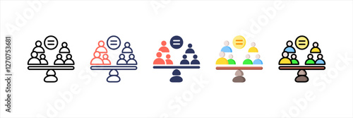 Impartiality Multistyle Icon Set