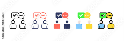 Discussion Multistyle Icon Set