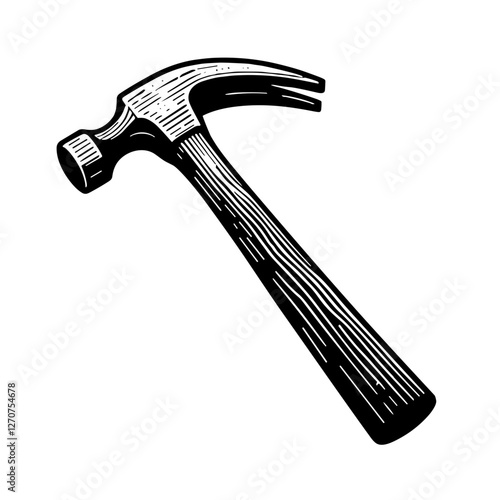 Crowbar icon, black and white PNG for construction and demolition work