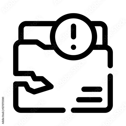 Data breach line icon