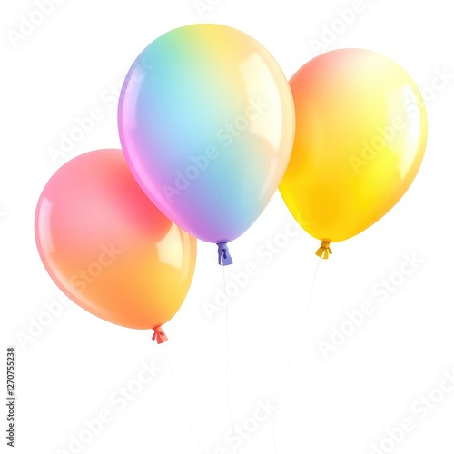 Wallpaper Mural colorful balloons  on transparent background, colorful balloons isolated on white,  balloons Torontodigital.ca