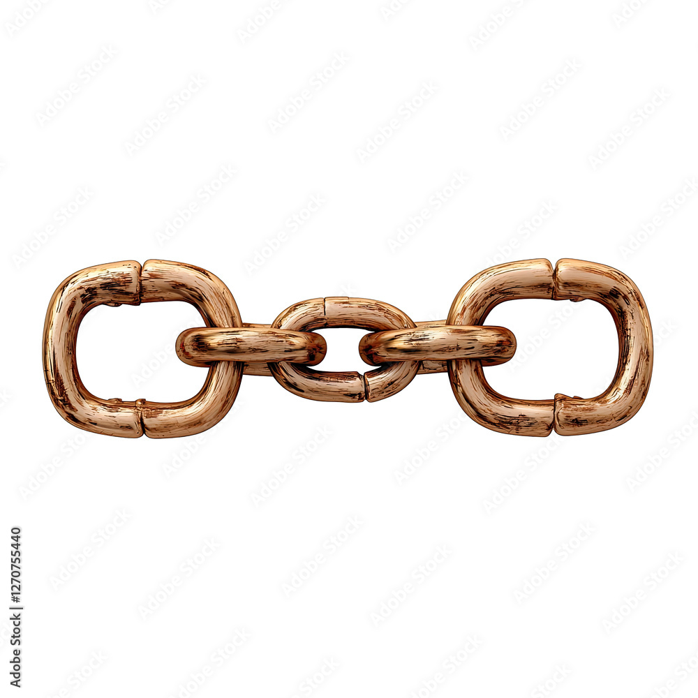 Fototapeta premium Justice responsibility concept. A shiny metallic chain link isolated on a black background for design elements.