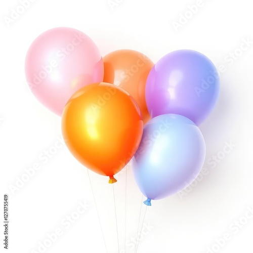 Wallpaper Mural colorful balloons  on transparent background, colorful balloons isolated on white,  balloons Torontodigital.ca