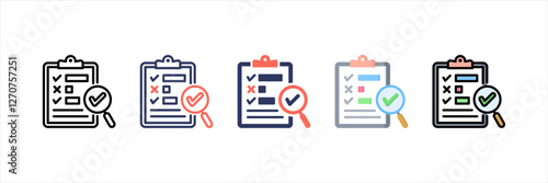 Evaluation Multistyle Icon Set