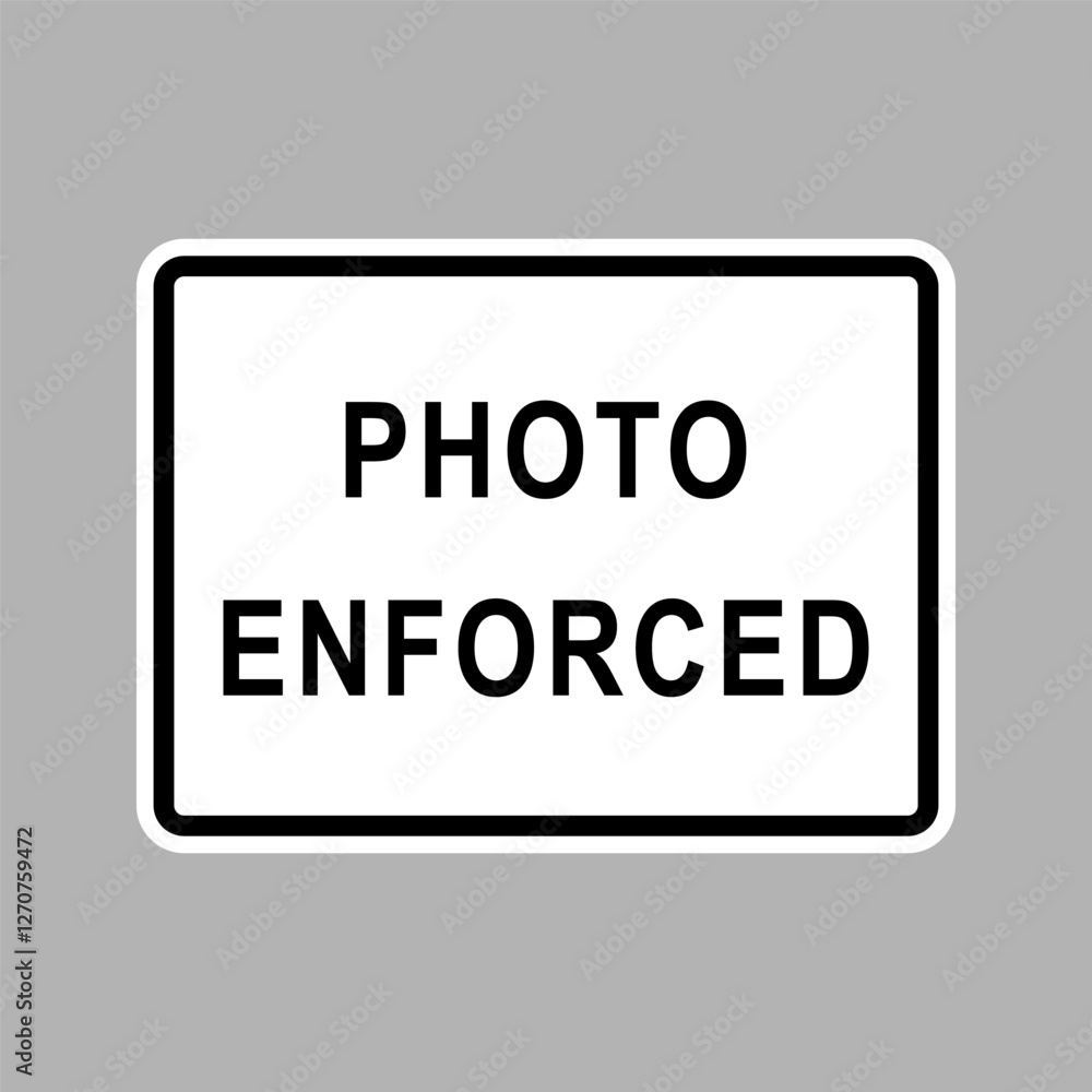 Photo Enforced Sign Text. Vector Photo Enforced Sign Text. Vector