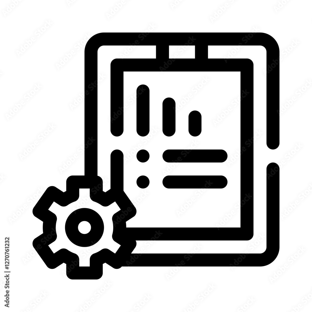 Data report line icon