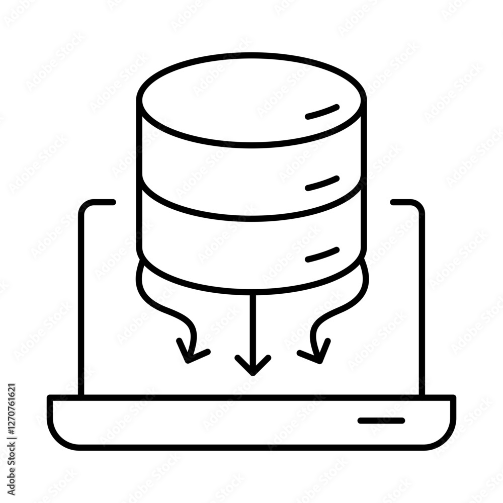 Data Analysis Line Icon. Database Big data Analytics Server Infographic Pictograms Security Digitalization Processing Editable Stroke Vector Icon Data Analysis Line Icon. Database Big data Analytics Server Infographic Pictograms Security Digitalization Processing Editable Stroke Vector Icon