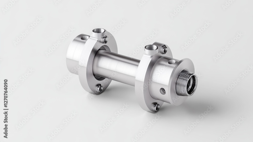High-Quality Stainless Steel Pipe Fitting Component for Industrial Applications with Flanges and Threads High-Quality Stainless Steel Pipe Fitting Component for Industrial Applications with Flanges and Threads
