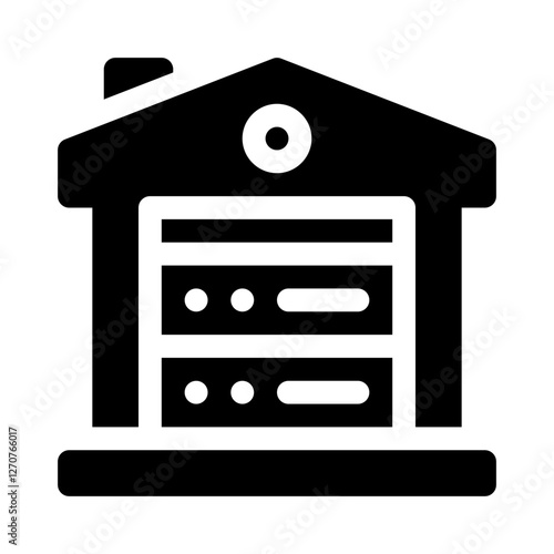 Data warehouse glyph icon