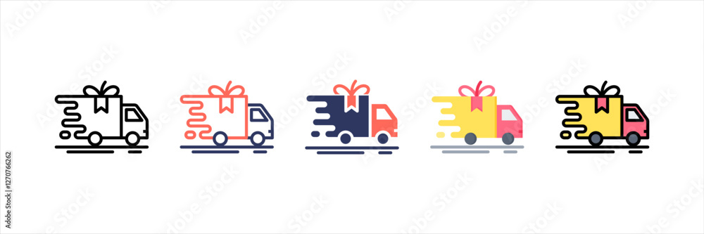 Free Shipping Multistyle Icon Set Free Shipping Multistyle Icon Set
