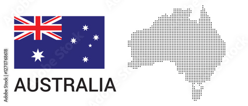 Australian day flag and map