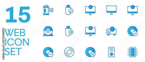 AI blue icon pack design