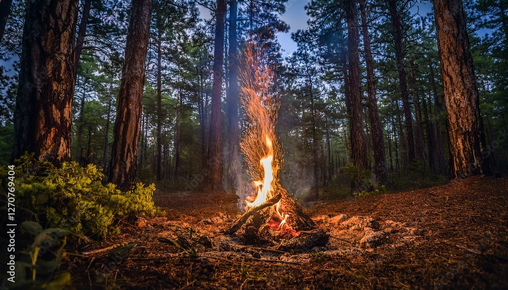 The campfire becomes a source of inspiration. The campfire becomes a source of inspiration.