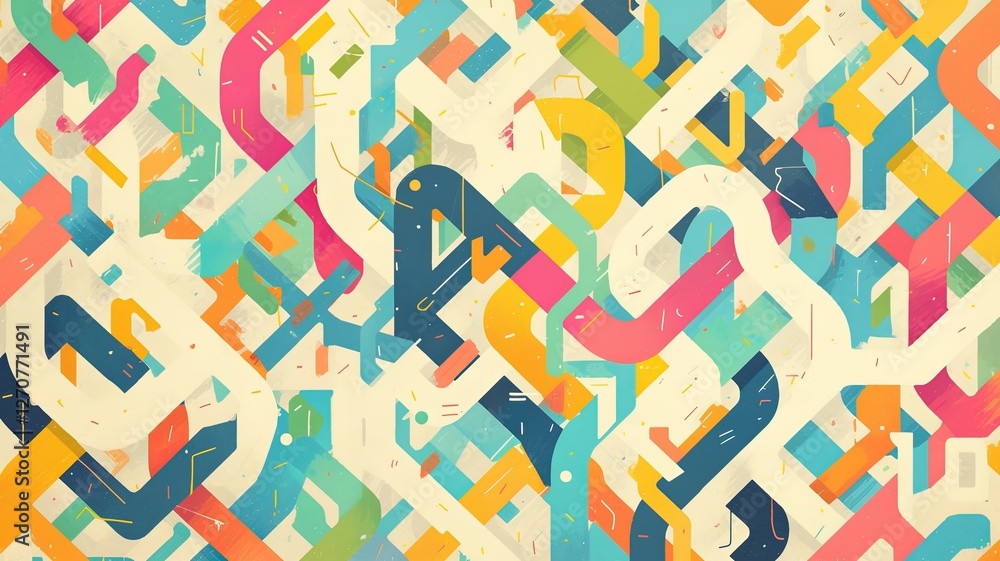 Obraz premium Abstract colorful shapes background design
