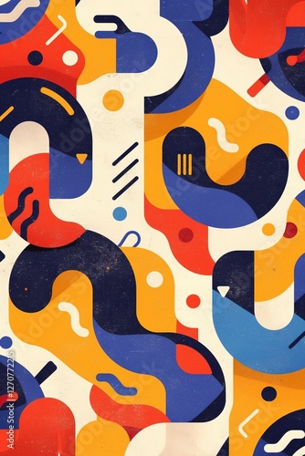 Abstract colorful shapes pattern background design