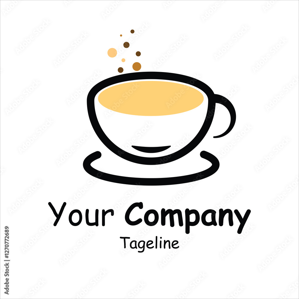 Coffee Cup Logo Design from Calm Hot Coffee Coffee Cup Logo Design from Calm Hot Coffee