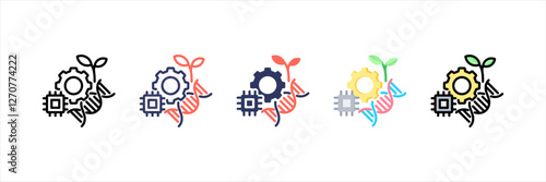 Biotechnology Multistyle Icon Set