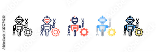 Robotic Multistyle Icon Set