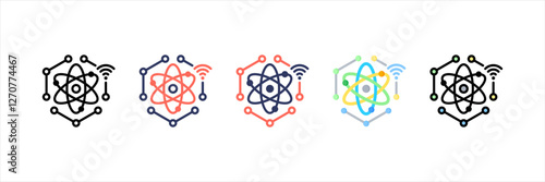 Quantum Technology Multistyle Icon Set