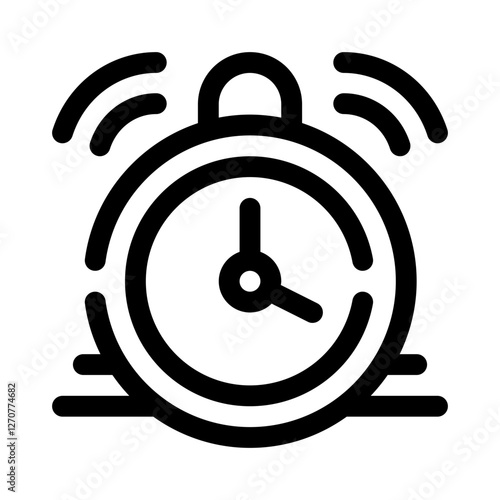Clock with Tremor line icon